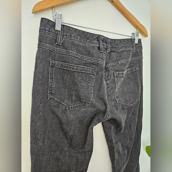 ✨️ Free People Jeans Destroyed Ankle Skinny Jeans Raw Black Color Size 29 - Picture 11 of 16